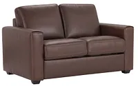 Lane Medium Brown Lthr/vinyl Memory Foam Sleeper