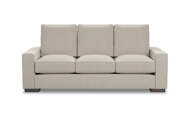Edgewater Lucy Taupe 84" Sofa W/ 3 Cushions