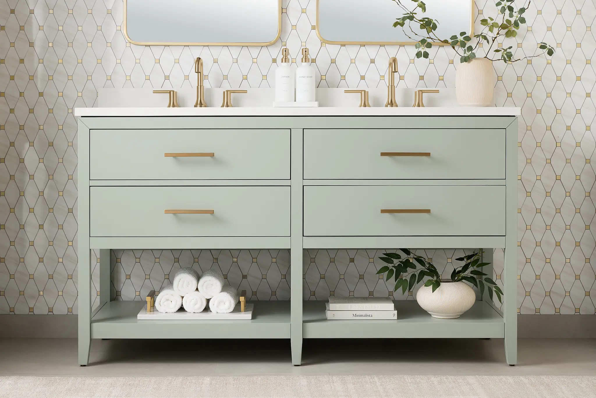 Alden Green 60" Double Bathroom Vanity Alden Green 60" Double Bathroom Vanity