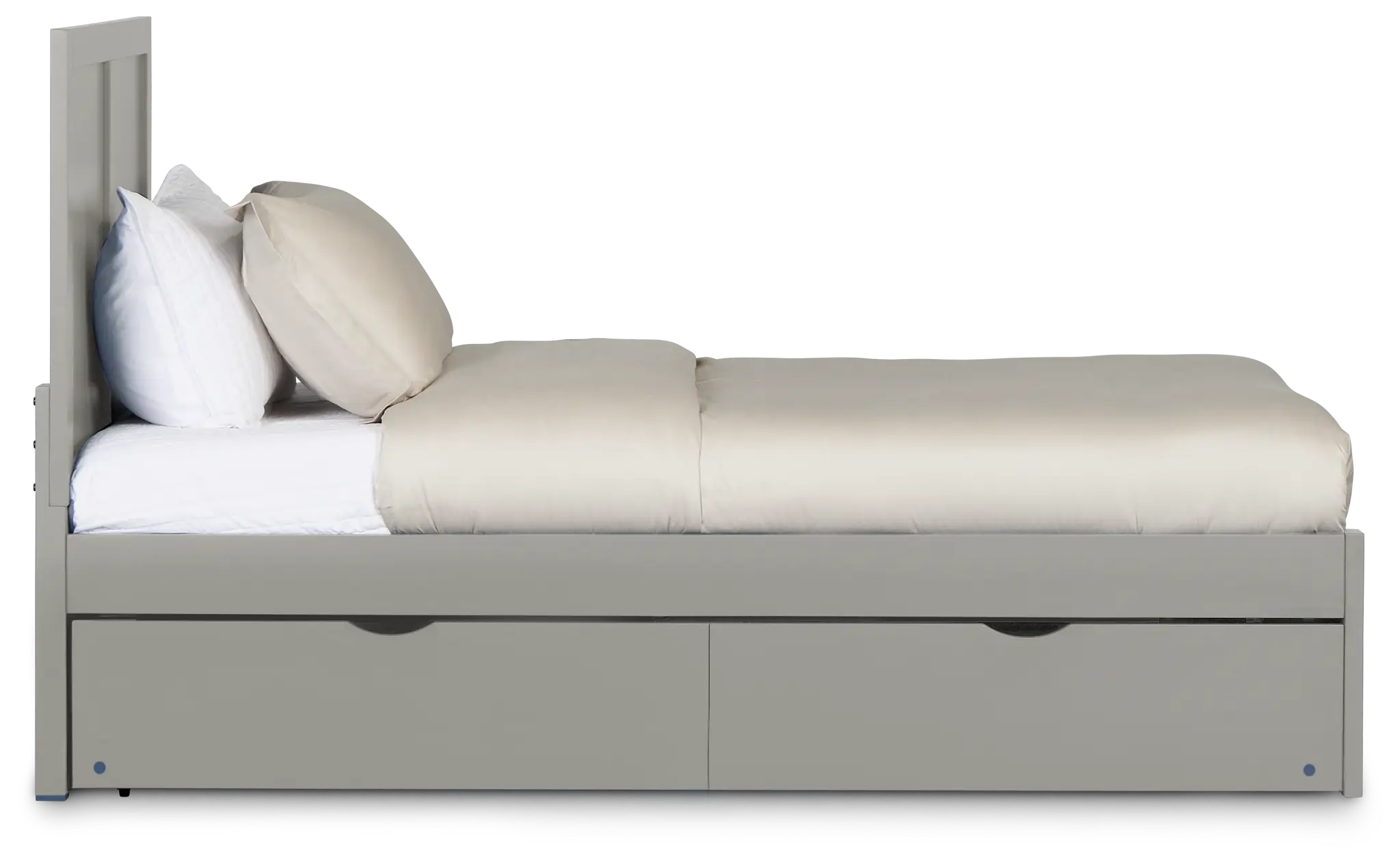 Charleston Gray Panel Bed With 2 Storage Drawers Charleston Gray Panel Bed With 2 Storage Drawers