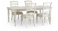 Savannah Ivory Rect Table & 4 Chairs