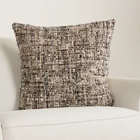 Porticia Black 24" Square Accent Pillow