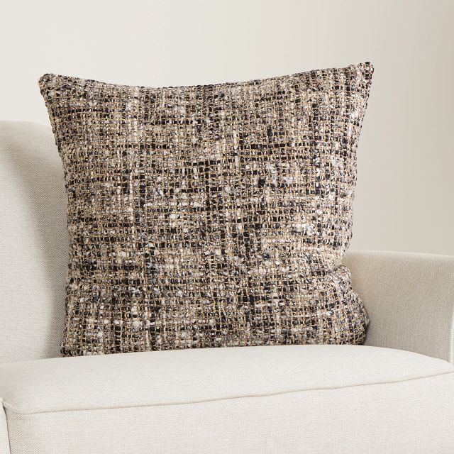 Porticia Black 24" Square Accent Pillow