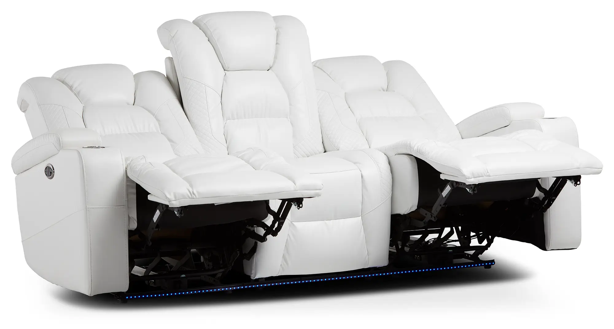 Troy White Micro Power Reclining Sofa Troy White Micro Power Reclining Sofa