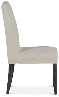 Harbor Light Beige Short Slipcover Chair With Dark-tone Leg