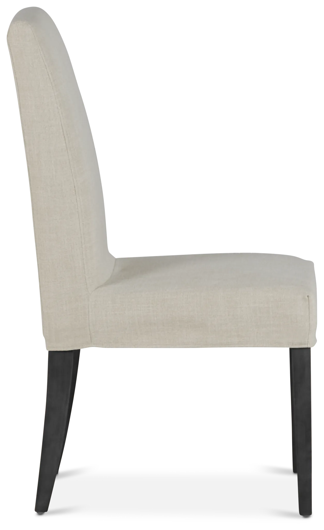 Harbor Light Beige Short Slipcover Chair With Dark-tone Leg