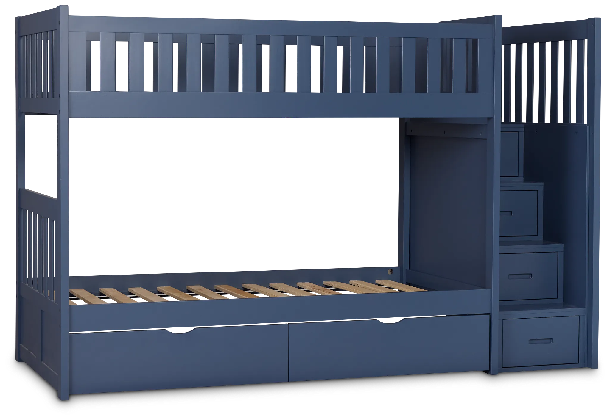 Charleston Dark Blue Step Storage Bunk Bed