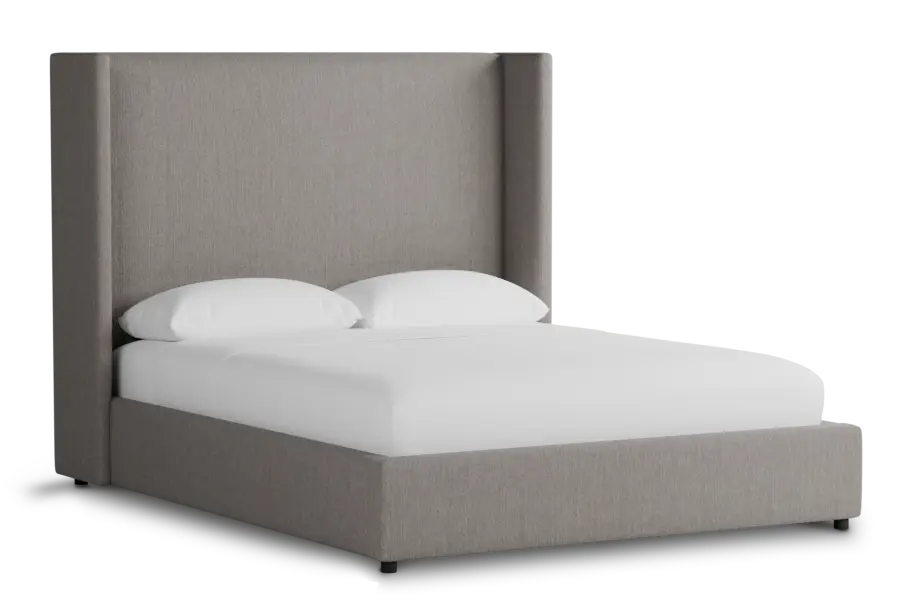 Captiva Peyton Gray 60" Upholstered Shelter Bed Captiva Peyton Gray 60" Upholstered Shelter Bed