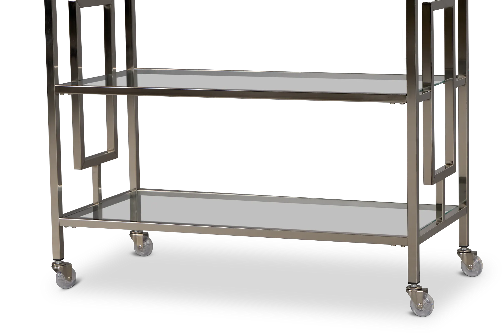 Ezra Silver Chrome Bar Cart