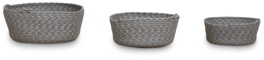 Bay Blue Set Of 3 Basket