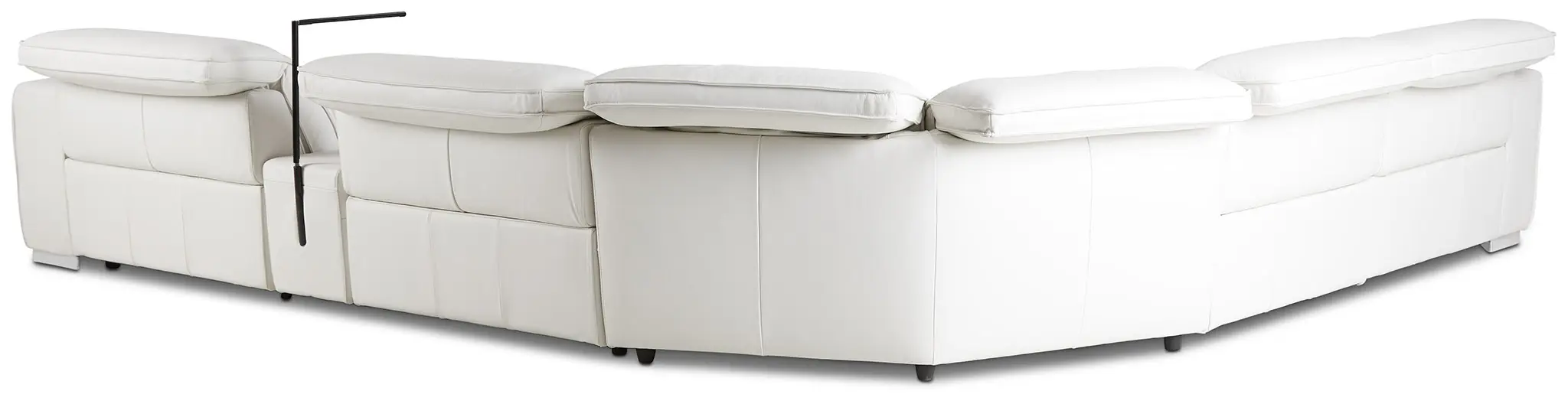 Reva White Leather Medium Triple Power 2-arm Sectional Reva White Leather Medium Triple Power 2-arm Sectional
