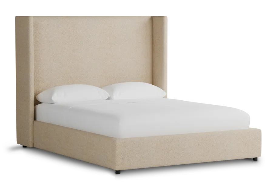 Captiva Sutton Beige 60" Upholstered Shelter Bed