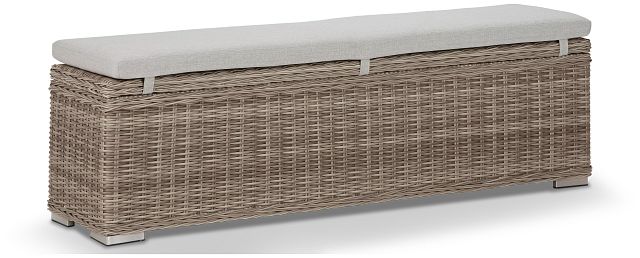 Raleigh Gray Woven Dining Bench (0)