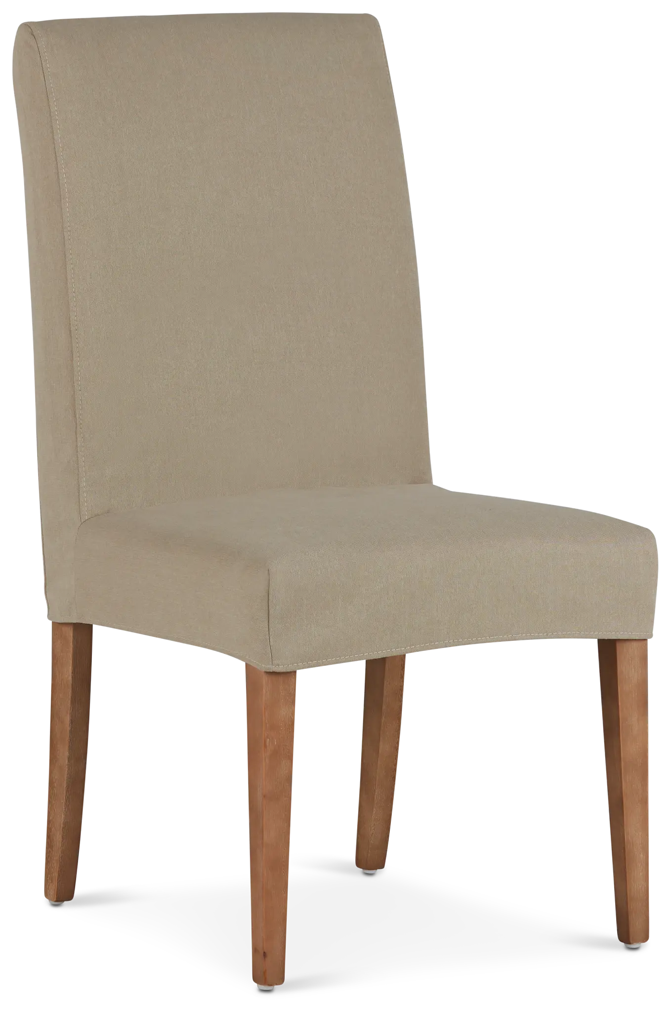 Destination Beige Short Slipcover Chair With Light Tone Leg Destination Beige Short Slipcover Chair With Light Tone Leg