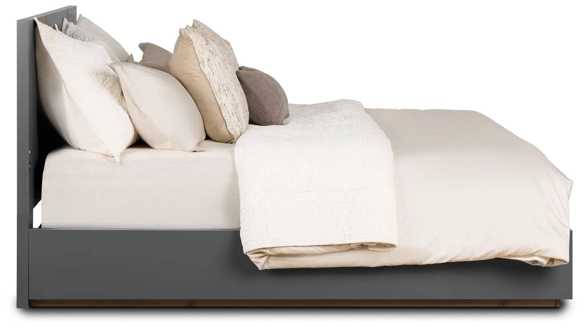 Brasilia Gray Platform Bed