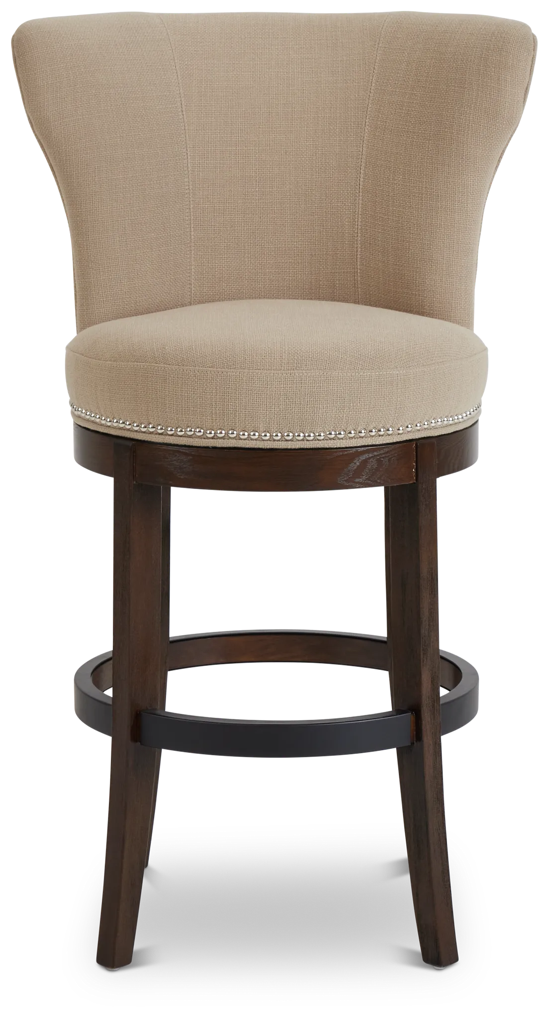Cayden Taupe Fabric 30" Swivel Barstool