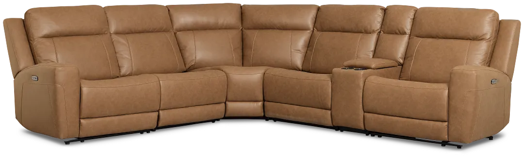 Colton Brown Micro Medium Dual Power 2-arm Reclining Sectional