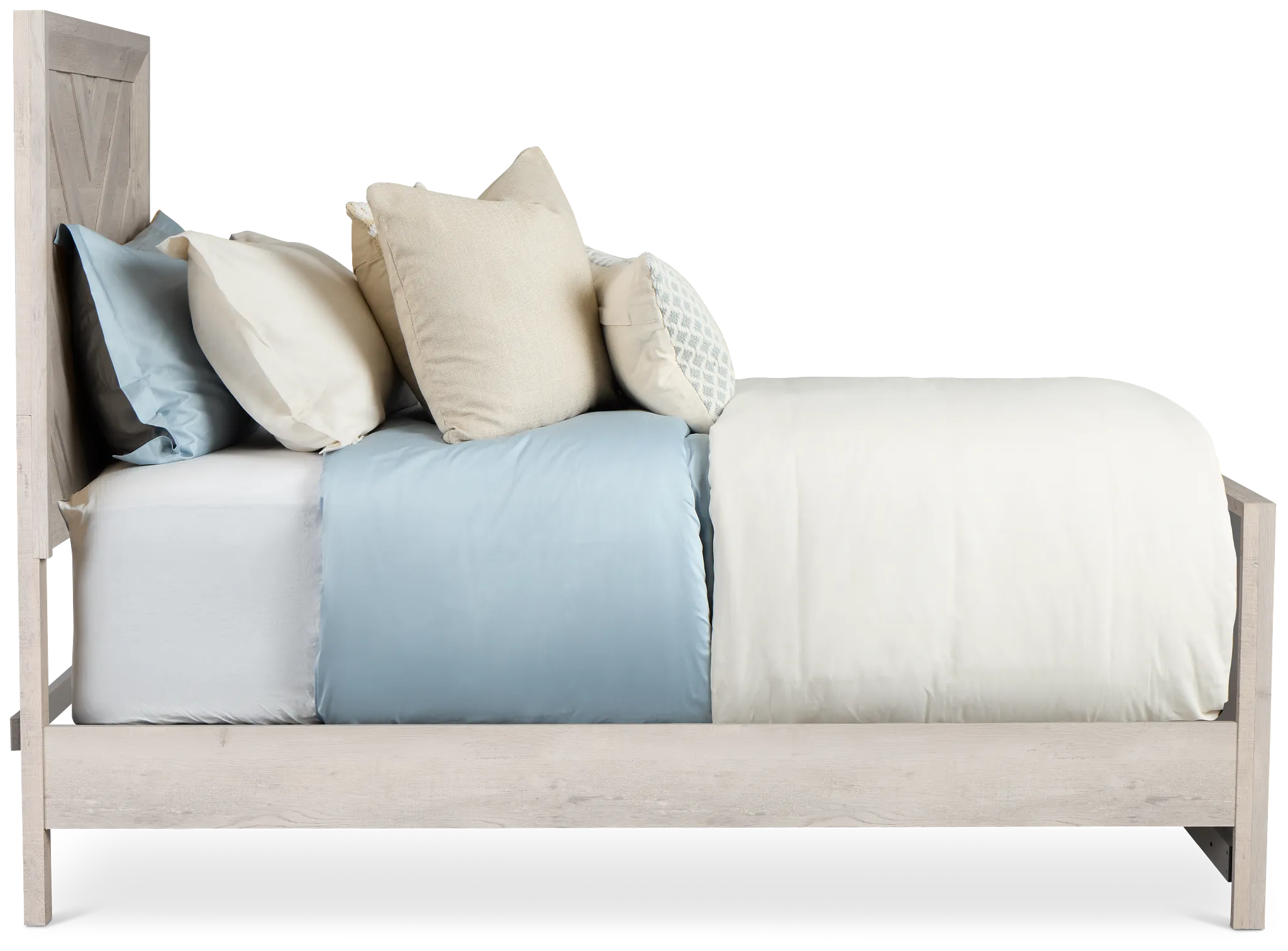 Delray White Panel Bed