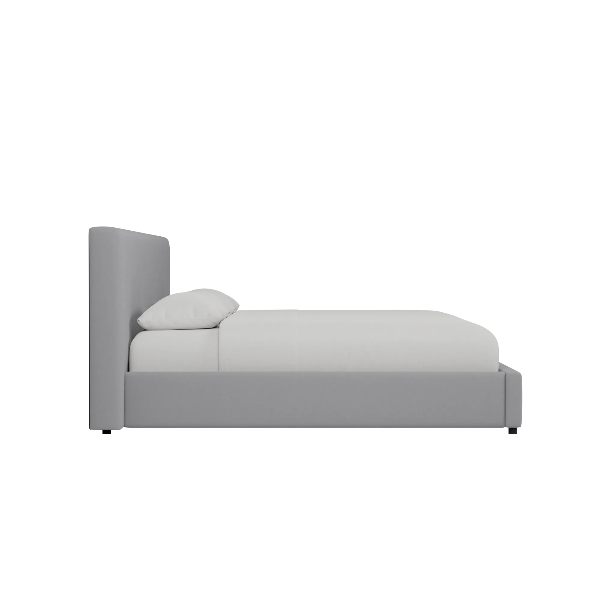 Grayton Delray Light Gray 44" Upholstered Platform Bed