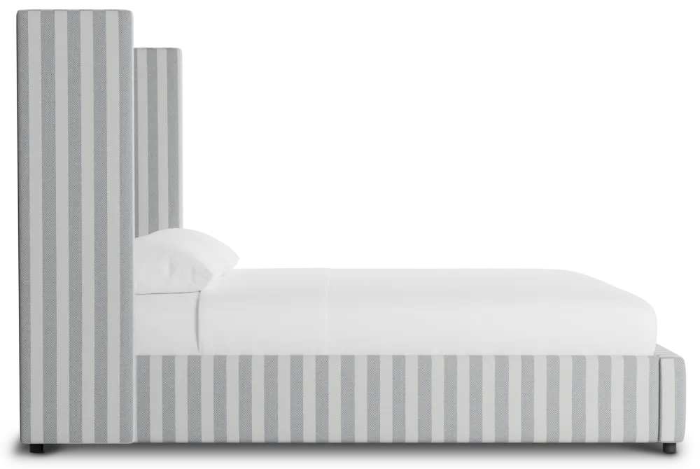 Captiva Sea Lane Light Gray 60" Upholstered Shelter Bed