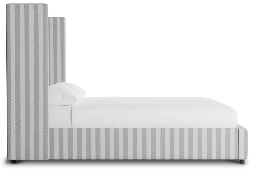 Captiva Sea Lane Light Gray 60" Upholstered Shelter Bed Captiva Sea Lane Light Gray 60" Upholstered Shelter Bed