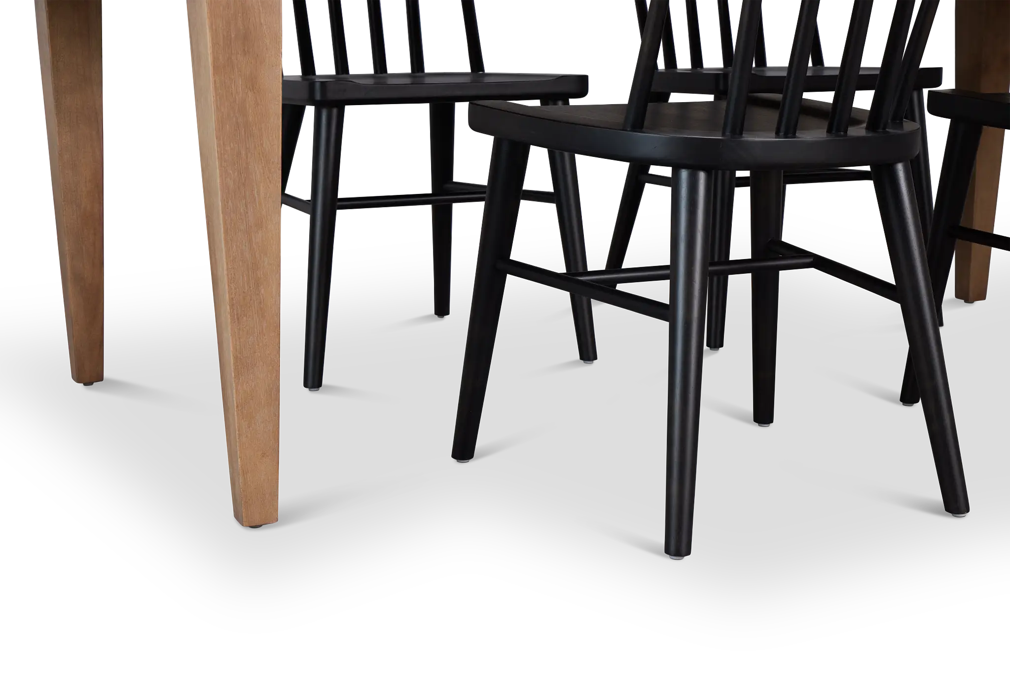 Provo Mid Tone Rect Table & 4 Wood Chairs Provo Mid Tone Rect Table & 4 Wood Chairs