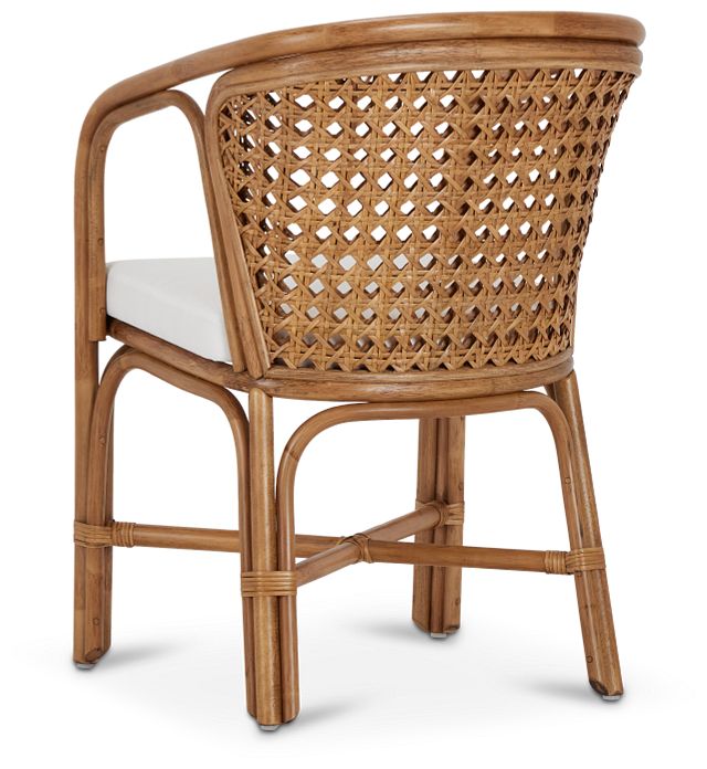 Maui Light Tone Woven Upholstered Arm Chair