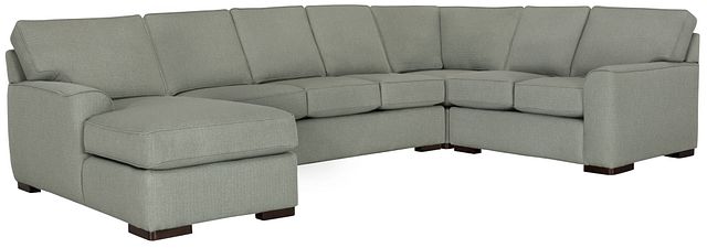 Austin Green Cool Mfoam Left Chaise Memory Foam Sleeper Sectional