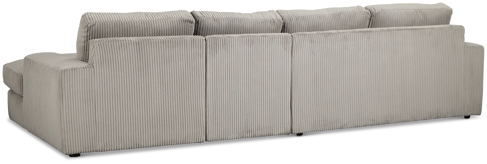 Charlie Gray Fabric Small Right Chaise Sectional