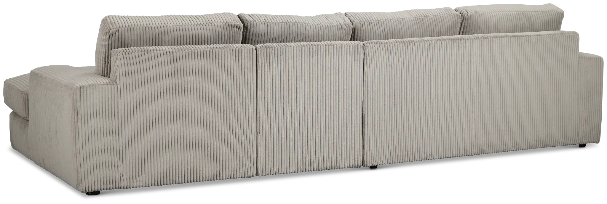 Charlie Gray Fabric Small Right Chaise Sectional Charlie Gray Fabric Small Right Chaise Sectional