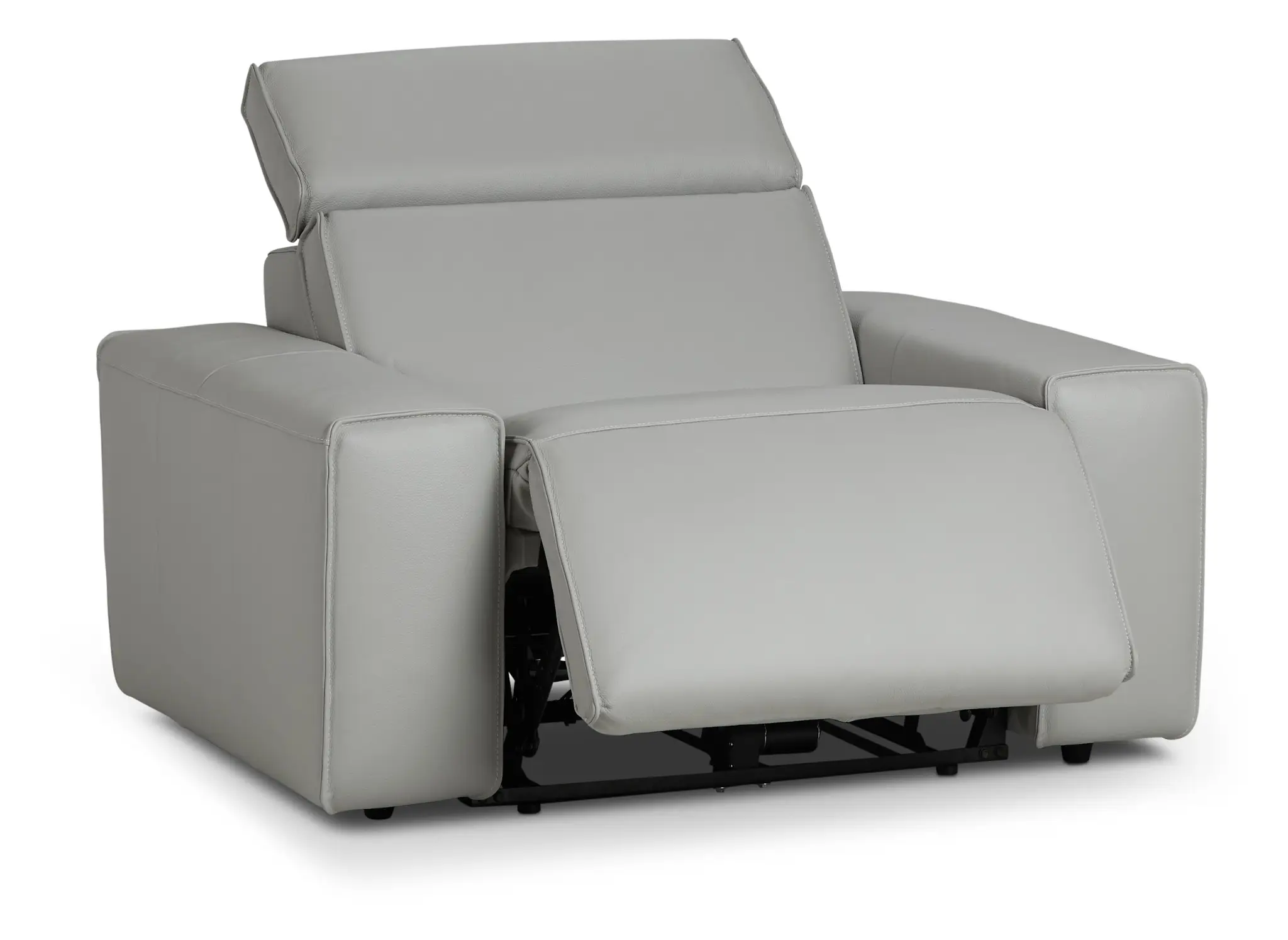 Carmelo Gray Leather Power Recliner Carmelo Gray Leather Power Recliner