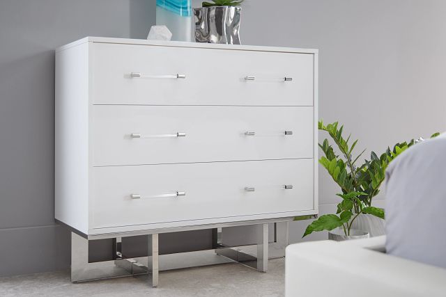 Cortina White Small Drawer Chest