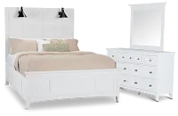 Heron Cove White Panel Bedroom With Lights