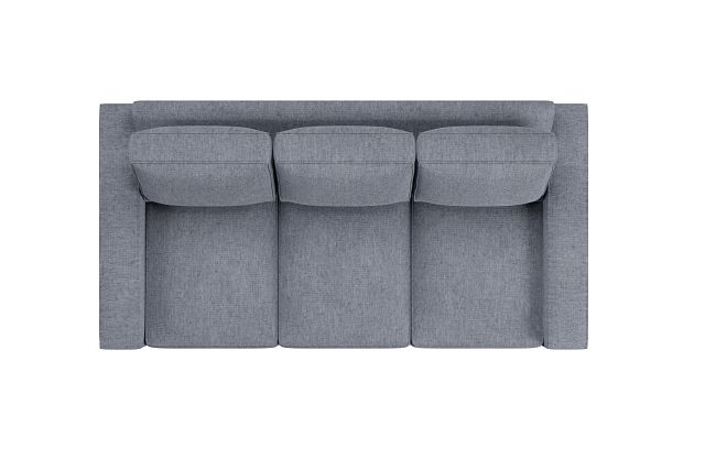 Edgewater Elevation Gray 84" Sofa W/ 3 Cushions