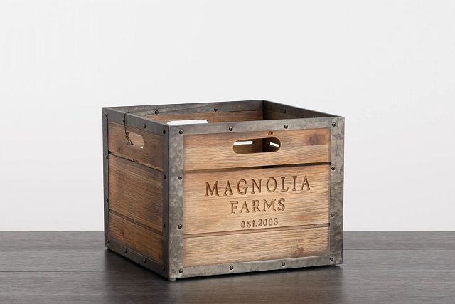 Magnolia Farms Wood Large Crate