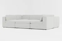 Destin Delray Pewter Fabric 6-piece Pit Sectional