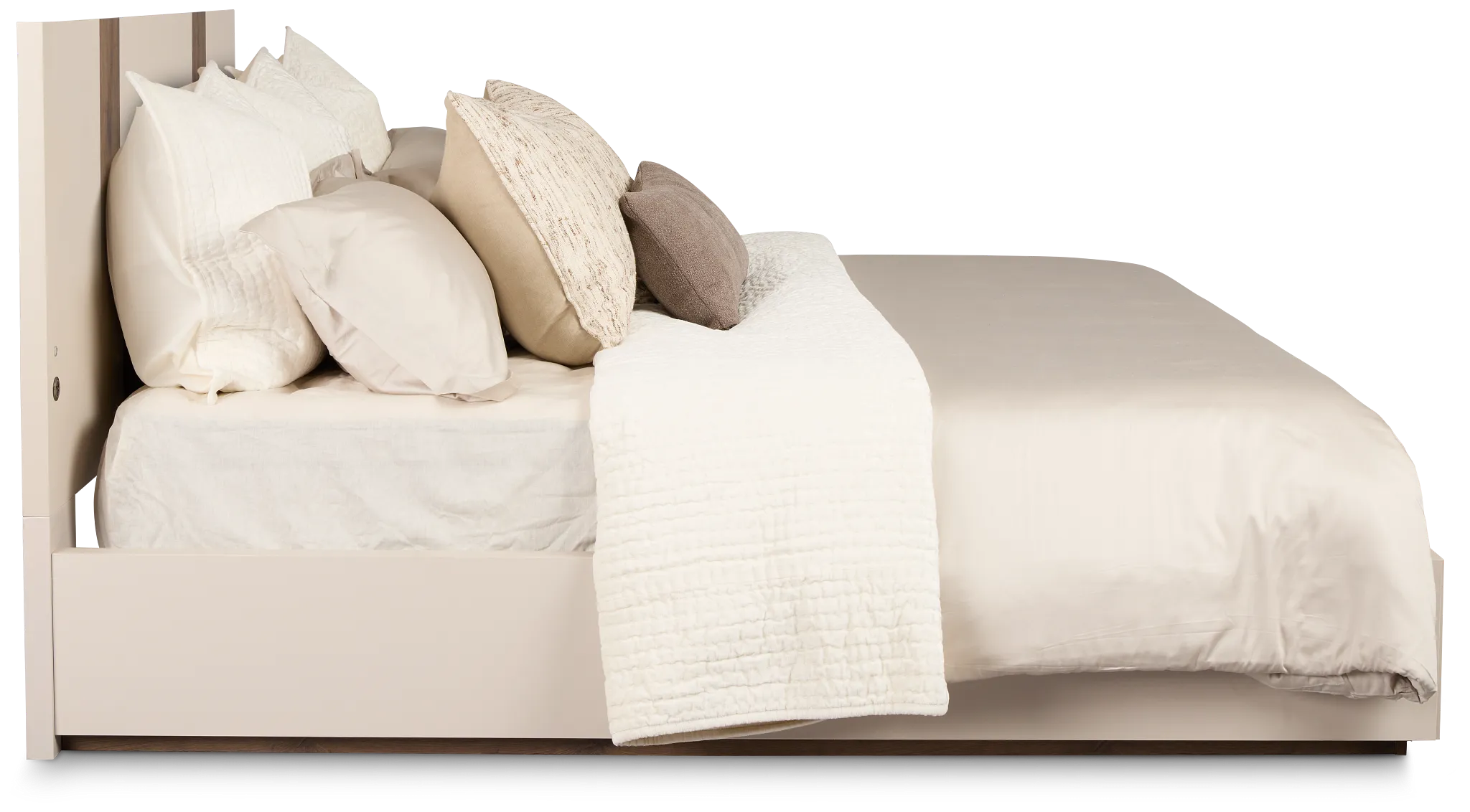 Brasilia Light Beige Platform Bed