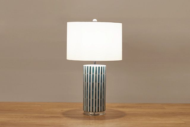 Liam Blue Ceramic Table Lamp (0)