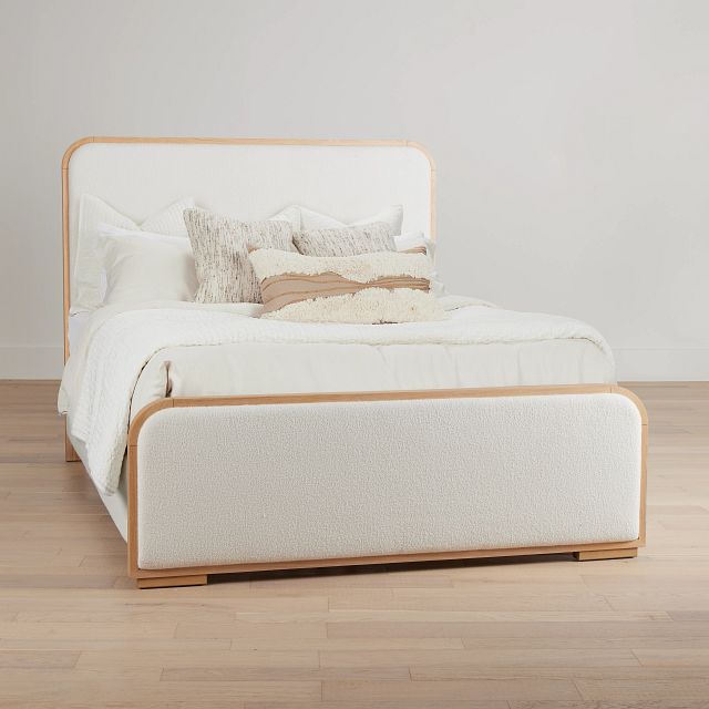 Malibu Light Tone Uph Panel Bed