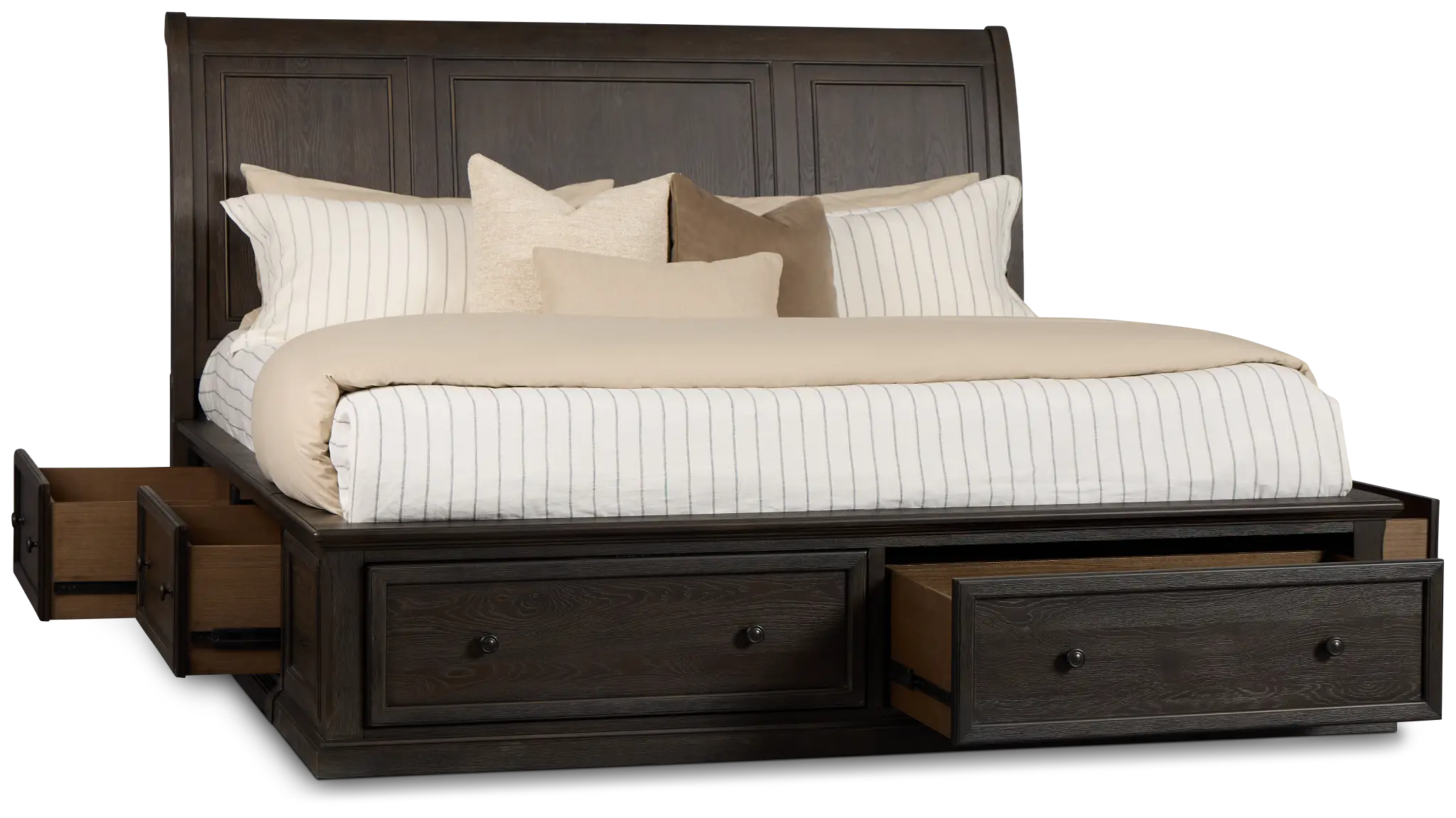 Galveston Dark Tone Sleigh Storage Bed Galveston Dark Tone Sleigh Storage Bed