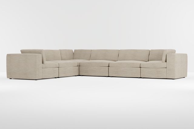 Destin Victory Taupe Fabric 6-piece Modular Sectional