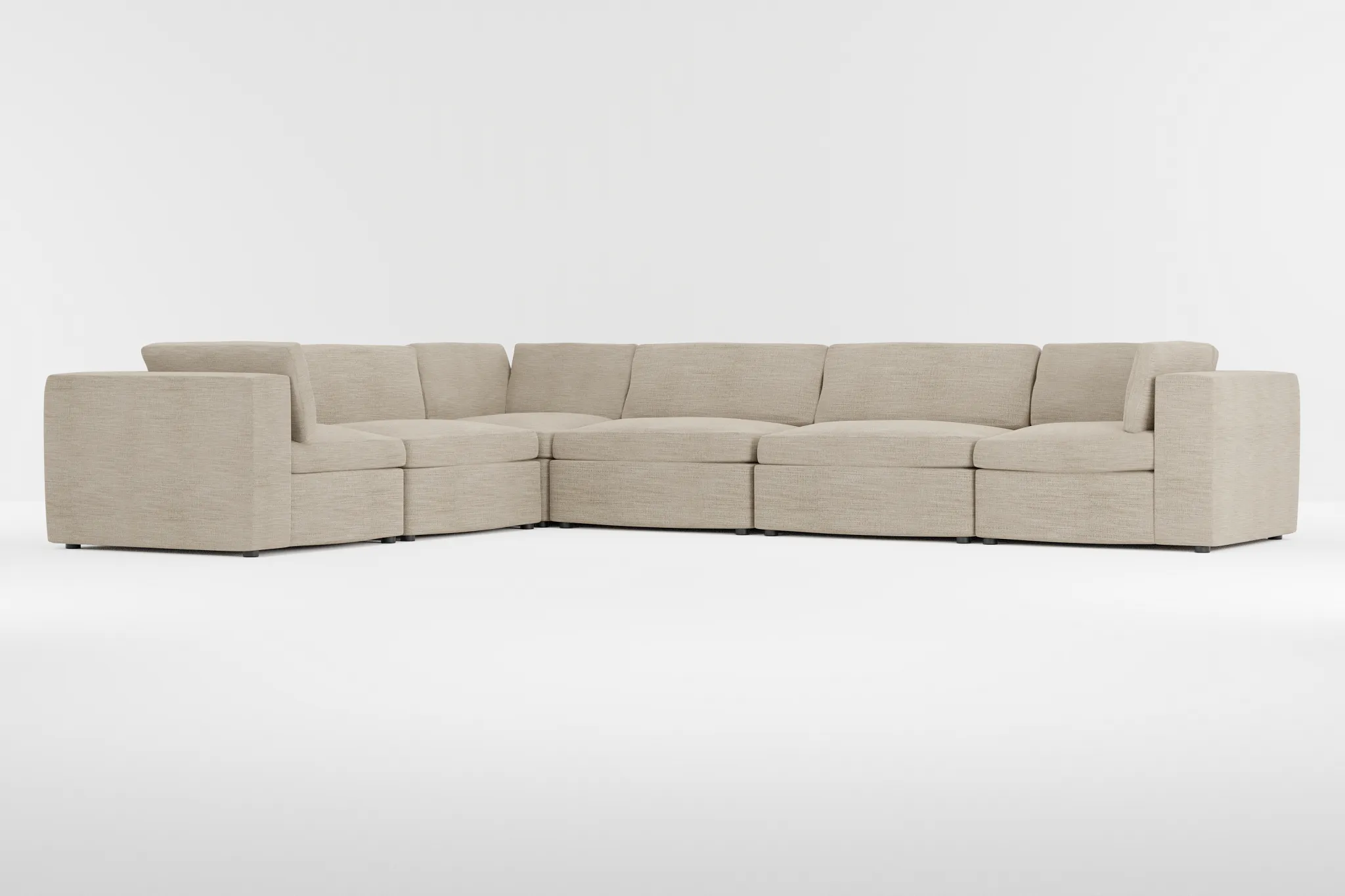 Destin Victory Taupe Fabric 6-piece Modular Sectional