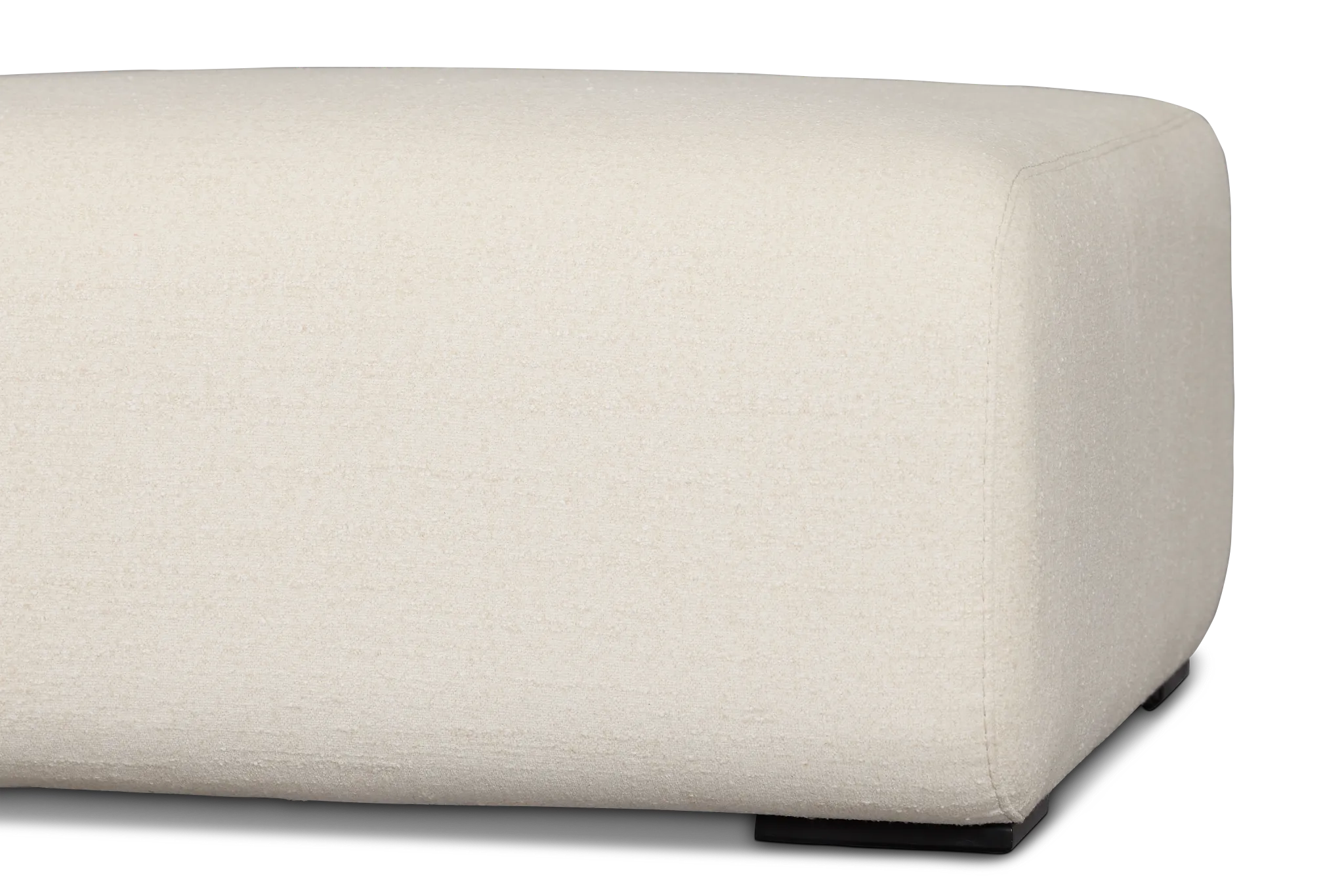 Celeste Light Beige Fabric Ottoman