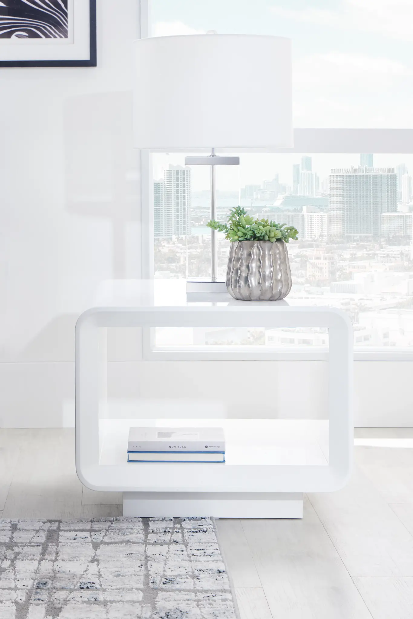 Zayden White Square End Table Zayden White Square End Table