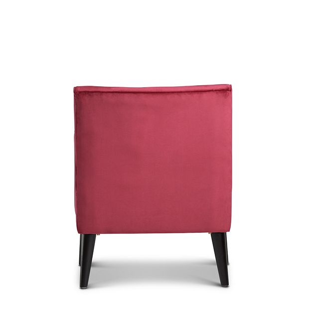 Angie Red Velvet Accent Chair (3)