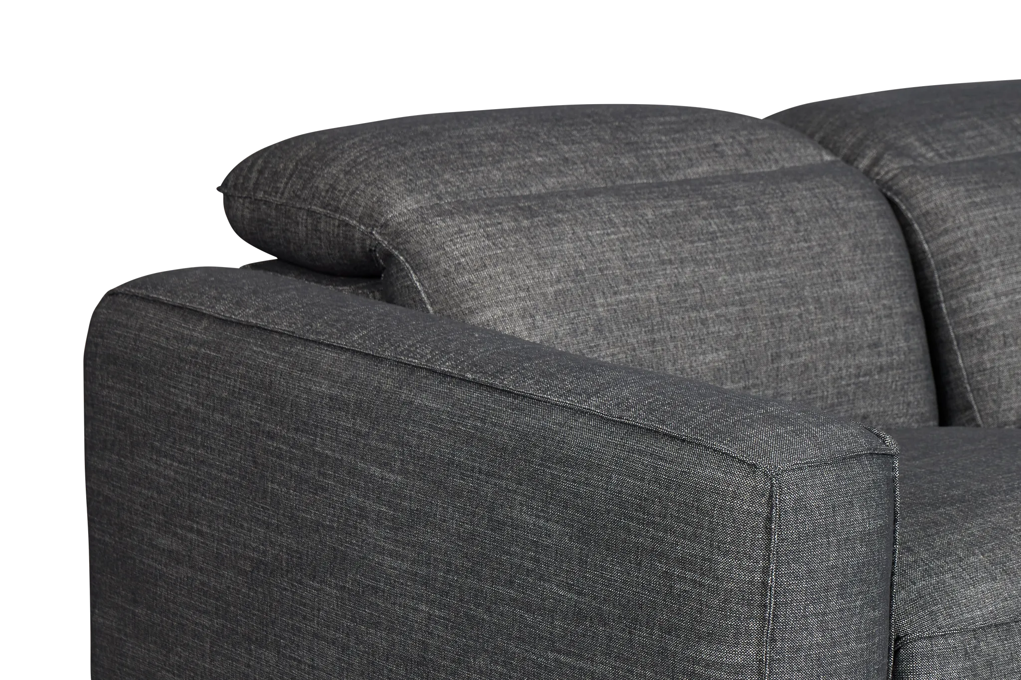 Ryland Dark Gray Fabric Medium Dual Power 2-arm Reclining Sectional