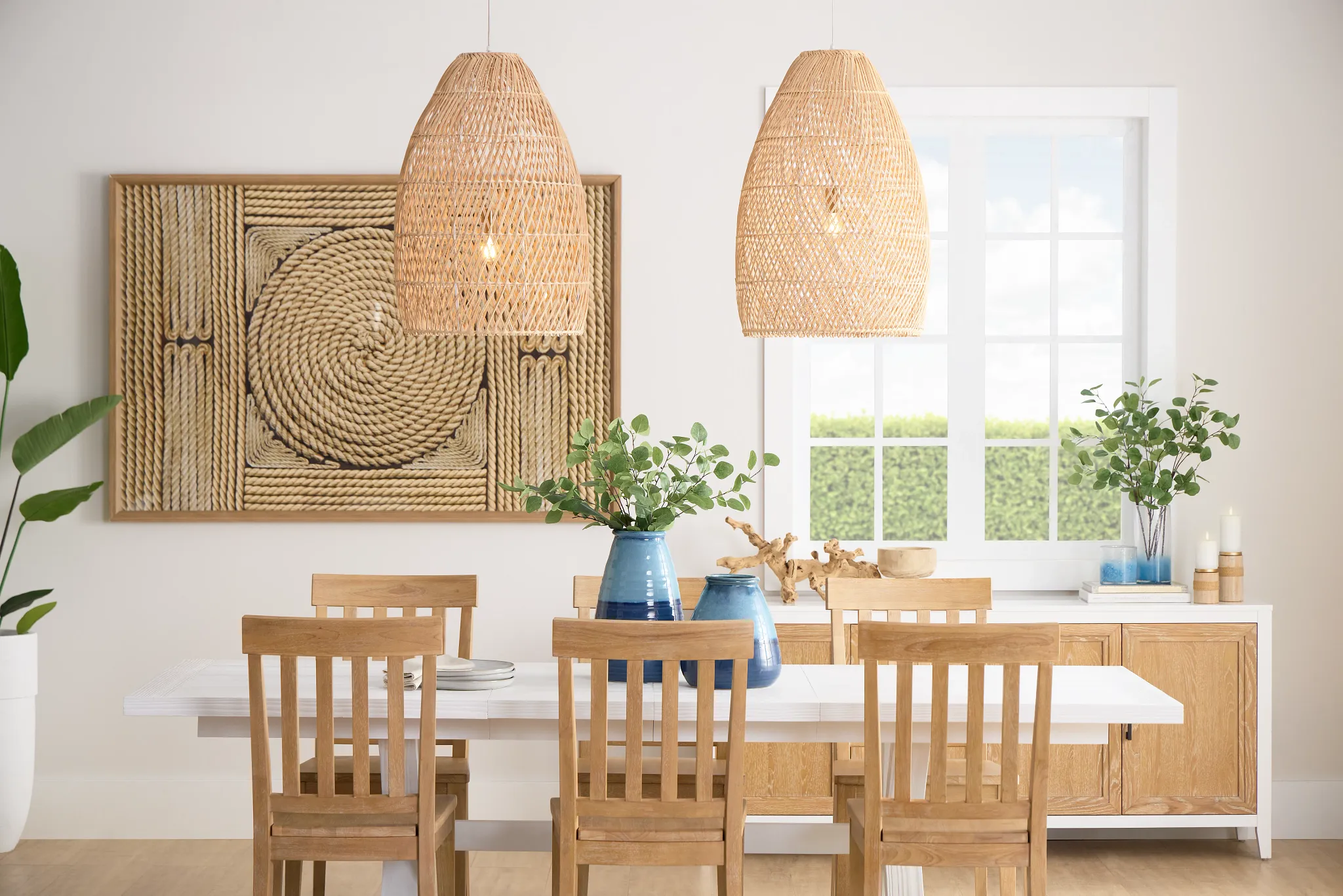 Rattan Large Pendant
