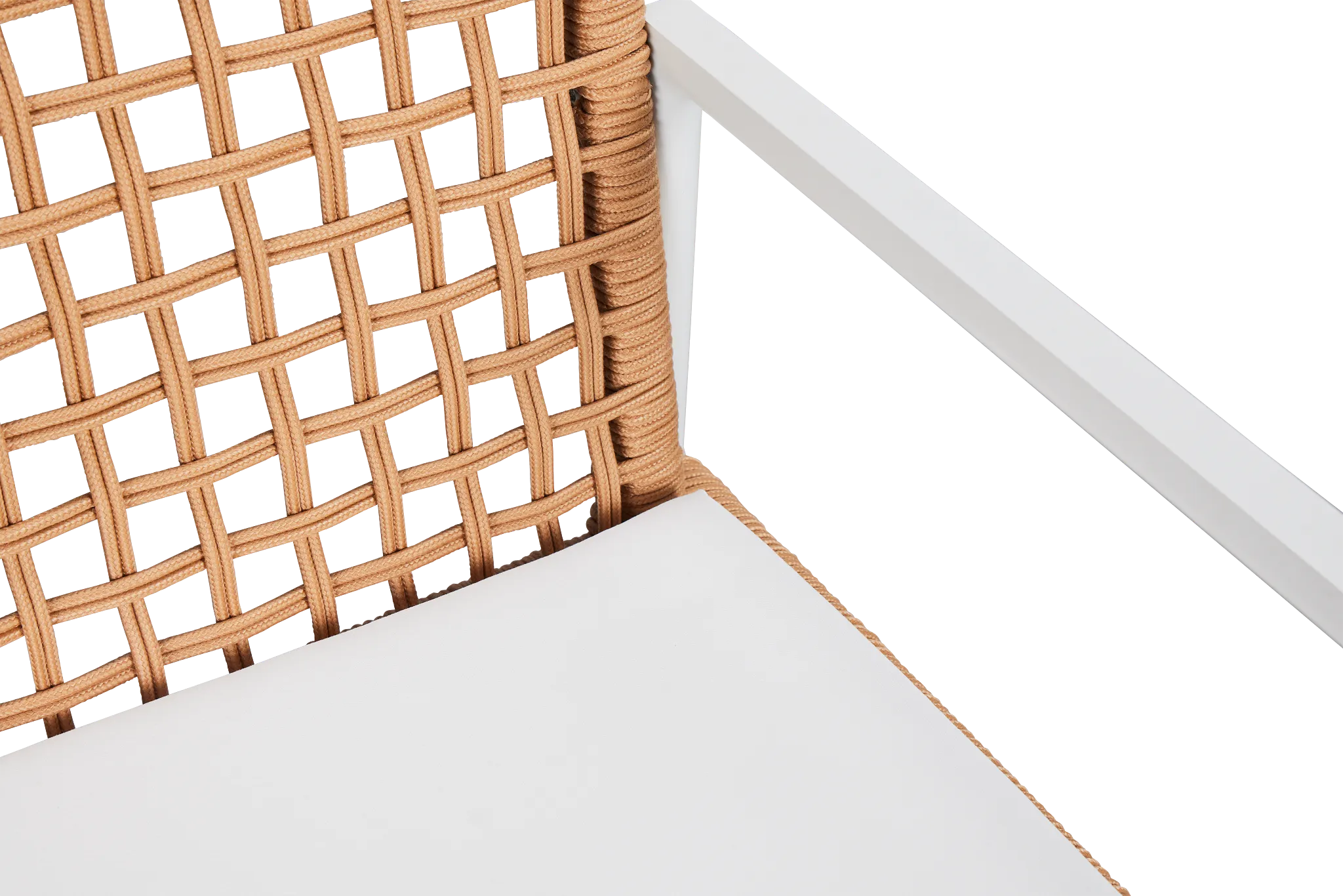 Sunrise White Aluminum Arm Chair