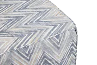 Zezster Gray Fabric Accent Pouf