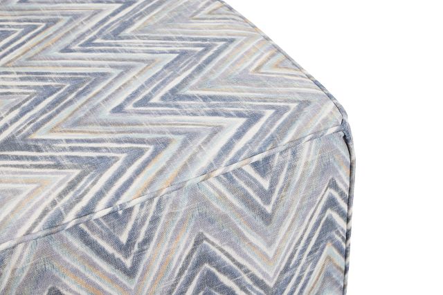 Zezster Gray Fabric Accent Pouf